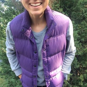 Purple puffy vest